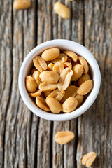 salted roasted peanuts in a bowl