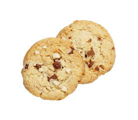 the chocolate chip and macadamia cookies isolated