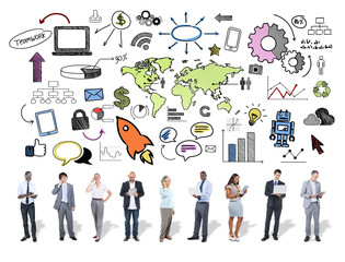 Global Business World Organization Market Commercial Concept