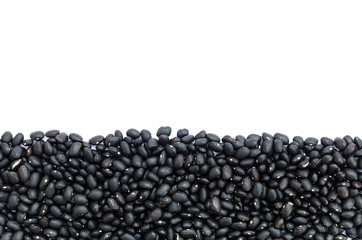 Black beans isolated on white