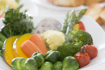 朝食のホットサラダ