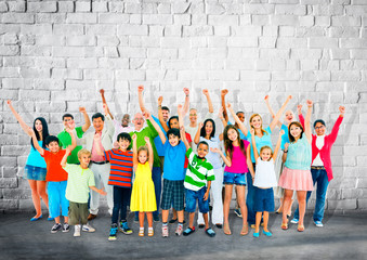 Obraz premium Community Togetherness Children Multiethnic Happiness Concept