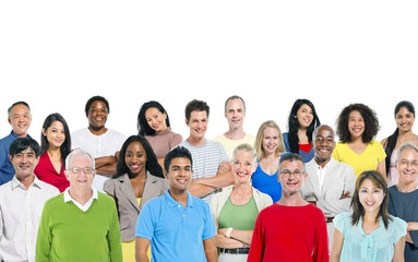 Large group of Multi Ethnic people Variation Concept
