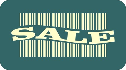 bar code with sale text
