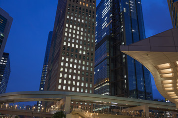 Naklejka premium 汐留のビル群の夜景