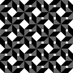 Black and white geometric seamless pattern, abstract background.