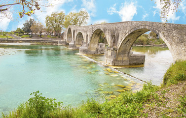 Fototapeta premium Arta's city old arced bridge - Epirus Greece