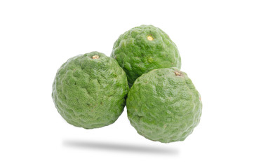 Fresh limes Isolated on white