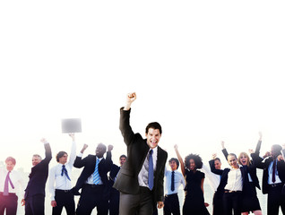 Business People Corporate Celebration Success Concept