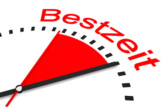 Uhr mit rotem Sekundenzeiger Bestzeit