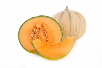 melon isolated on white