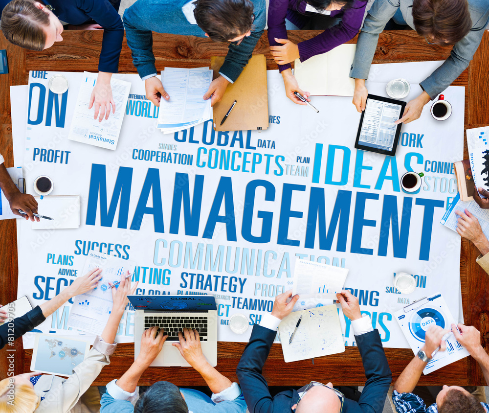 Sticker management vision action planning success team business concept - Stickers