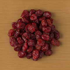 Circle of dried cranberries