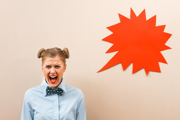 Angry geek girl