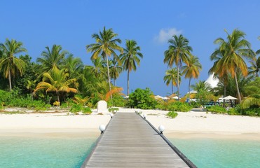 The Maldives Beach Landscape view on Vacation trip