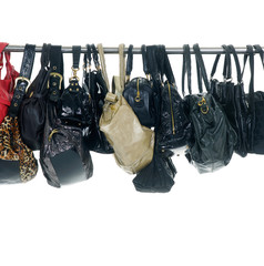 different bag for females on hangers