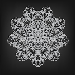 Vector vintage circle pattern in Victorian style. Ornate element