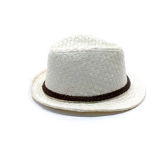 Fototapeta na wymiar panama white straw hat