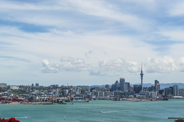 Obraz premium Auckland New Zealand, view from Mount Victoria