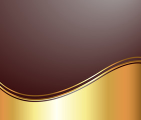 Golden Wave Vector Background