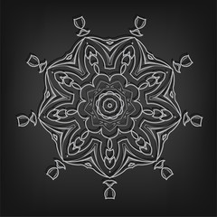 Vector vintage circle pattern in Victorian style. Ornate element