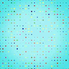 Vignette paper with colorful  polka dots background