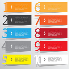 Abstract infographics number options template. Vector illustrati