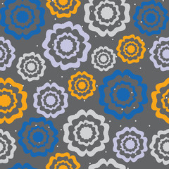 Abstract vector colorful background with flowers