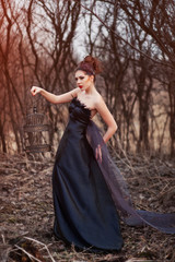 Fototapeta premium Girl-bird