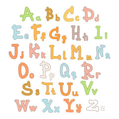 cute kids alphabet