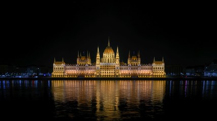 Fototapeta premium Night detail of the Parliament building