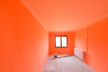 Empty newly painted room