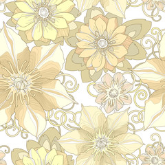 Obraz premium Floral seamless pattern