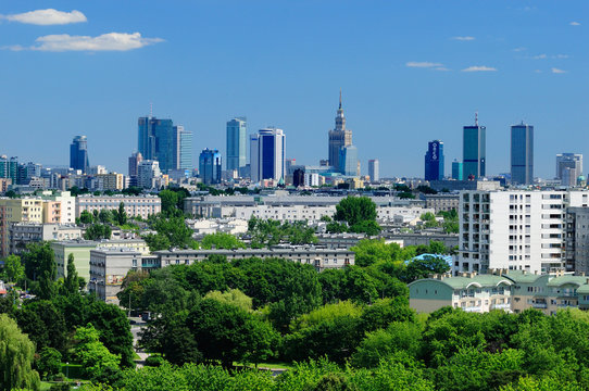 Panorama of Warsaw