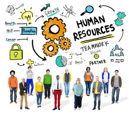 Human Resources Employment Job Teamwork People Diversity Concept