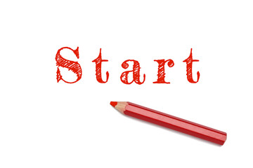 Start sketch red pencil