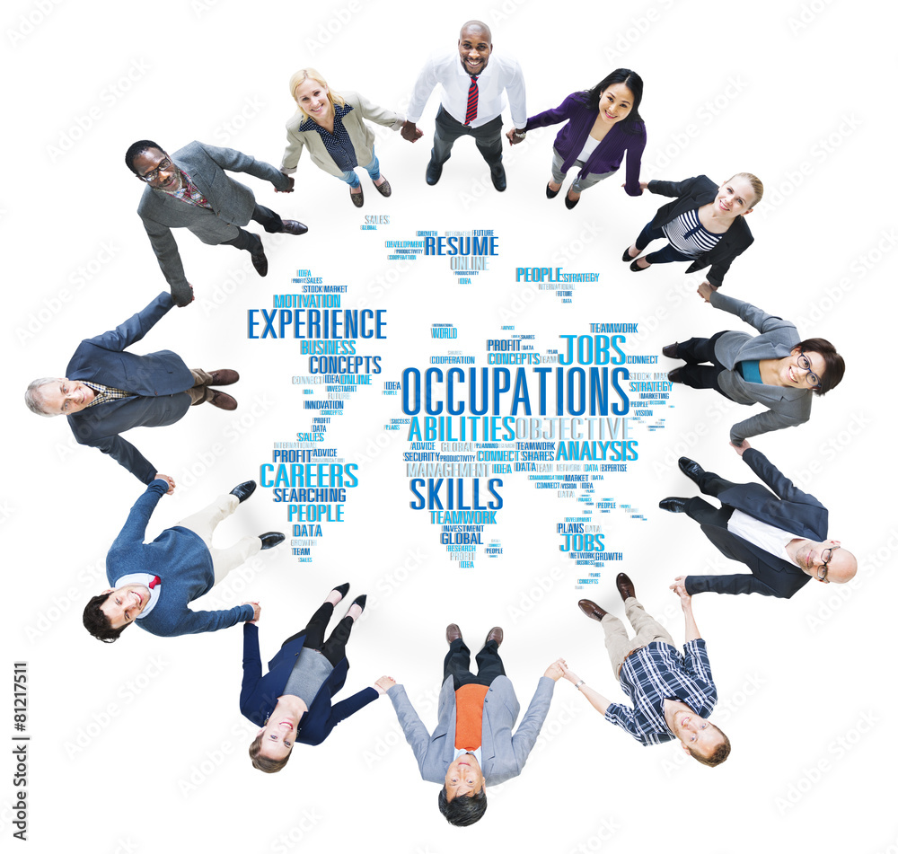 Wall mural Occupation Job Careers Expertise Human Resources Concept - Wall murals