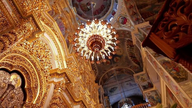 Luxurious interior of the cathedral.