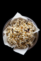pop corn on black