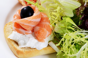 The bruschetta with various toppings