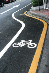 Obraz premium bicycle way sign