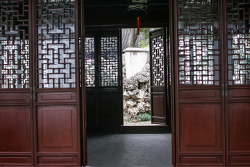 chinese style wood door