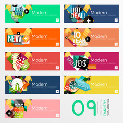 Set of banners with stickers, labels and elements for sale