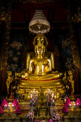 Buddha statue in Wat Bowonniwet Vihara in Bangkok