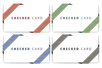 チェックリボンカード