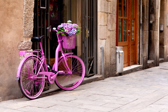 Fototapeta pink bike