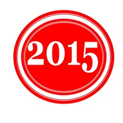 2015 white stamp text on red