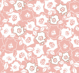 Seamless pattern of flowers