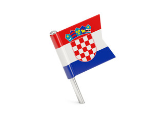 Flag pin of croatia