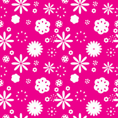 vector seamless pattern abstract flowers background